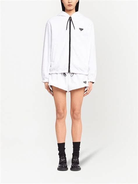 prada sweatsuit women|Prada zip up hoodie.